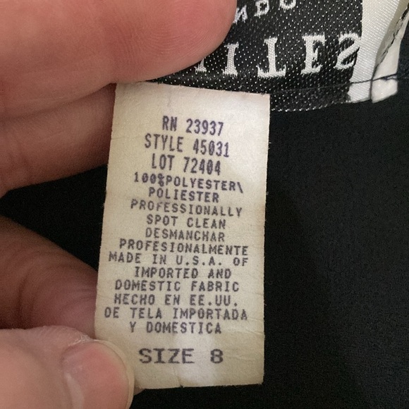 Long black beaded elegant skirt size 8 - Picture 5 of 10